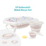 5'li Katlanabilir Bebek Banyo Seti
